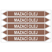 Značení potrubí, mazací olej